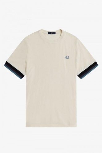 Randiga Piqué-t-shirts med manschett