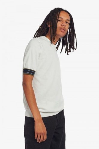 Randiga stickade t-shirts med manschett