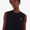 Ärmlös ringad t-shirtklänning