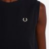 Ärmlös ringad t-shirtklänning