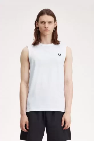 Rundringad väst för män, t-shirt