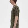 Stickad herr-T-shirt med argylepaneler Stickad herr-T-shirt med argylepaneler