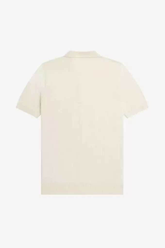 Stickad herrskjorta i ton-i-ton-paneler Stickad herrskjorta i ton-i-ton-paneler