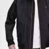 Stickad ribbstickad tennisbomberjacka för herrar Stickad ribbstickad tennisbomberjacka för herrar