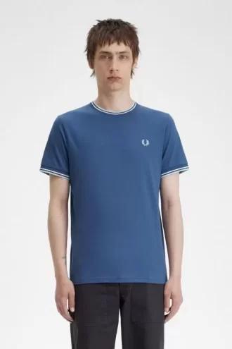 T-shirt med dubbeltippning för män