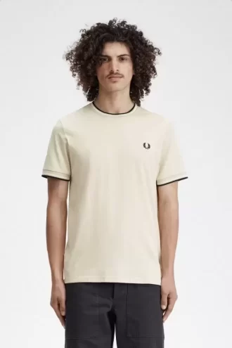 T-shirt med dubbeltippning för män