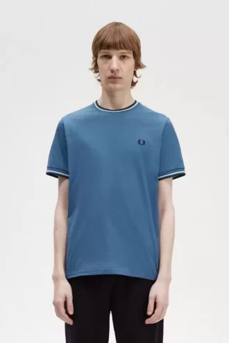 T-shirt med dubbeltippning för män