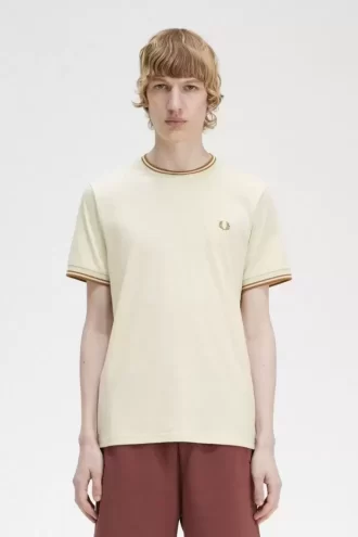 T-shirt med dubbeltippning för män