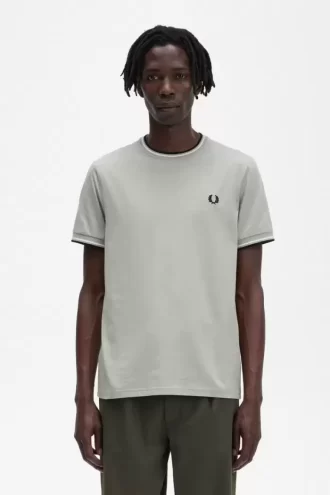 T-shirt med dubbeltippning för män