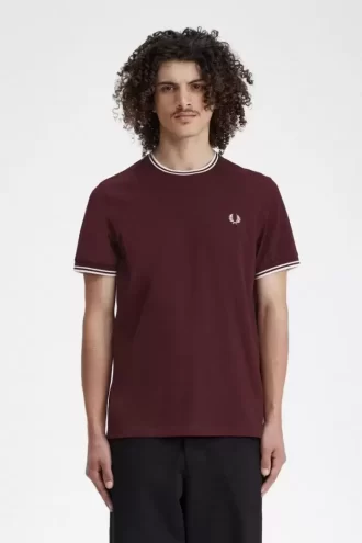 T-shirt med dubbeltippning för män