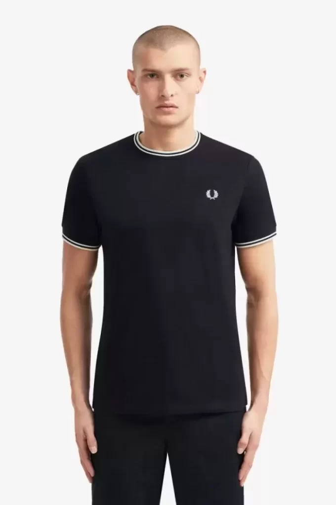 T-shirt med dubbeltippning för män T-shirt med dubbeltippning för män