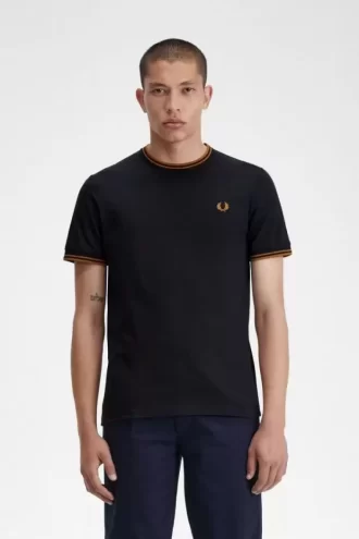 T-shirt med dubbeltippning för män