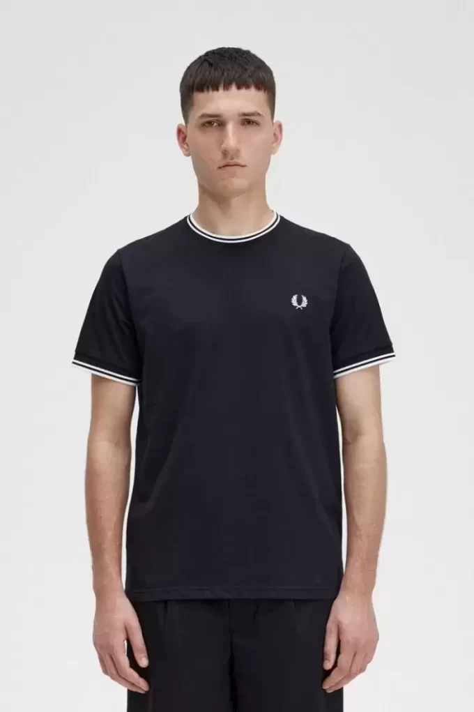 T-shirt med dubbeltippning för män T-shirt med dubbeltippning för män