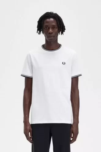 T-shirt med dubbeltippning för män