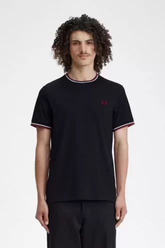 T-shirt med dubbeltippning för män