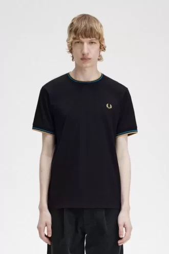T-shirt med dubbeltippning för män