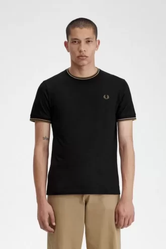 T-shirt med dubbeltippning för män