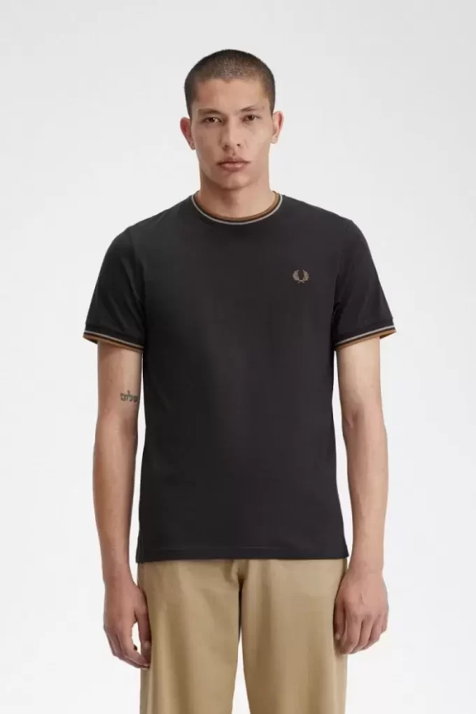 T-shirt med dubbeltippning för män T-shirt med dubbeltippning för män