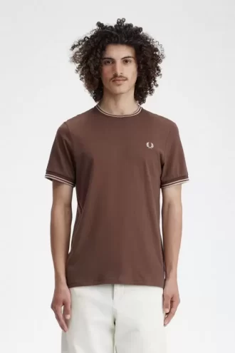 T-shirt med dubbeltippning för män