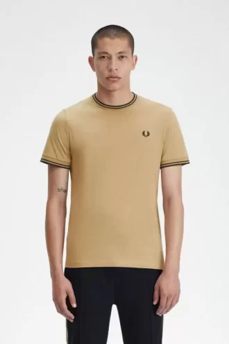 T-shirt med dubbeltippning för män