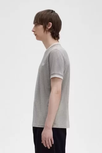 T-shirt med dubbeltippning för män