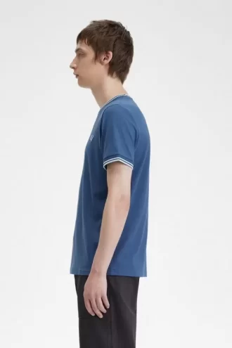 T-shirt med dubbeltippning för män