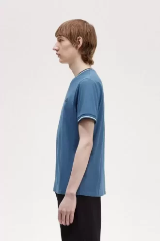 T-shirt med dubbeltippning för män