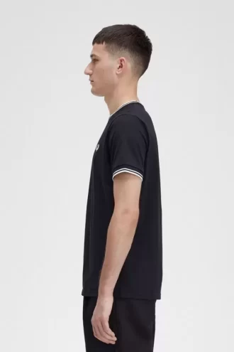 T-shirt med dubbeltippning för män