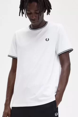 T-shirt med dubbeltippning för män