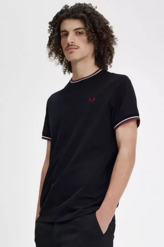 T-shirt med dubbeltippning för män