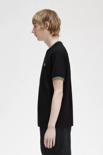 T-shirt med dubbeltippning för män