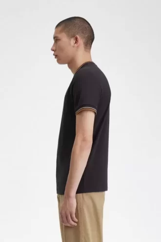 T-shirt med dubbeltippning för män
