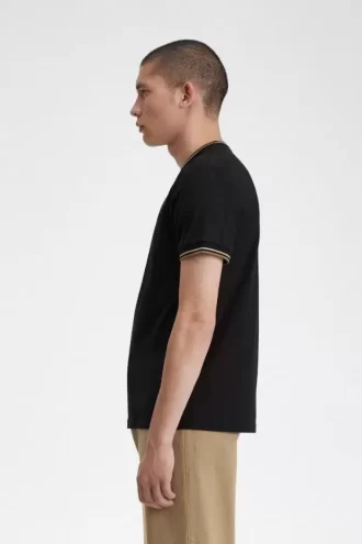 T-shirt med dubbeltippning för män