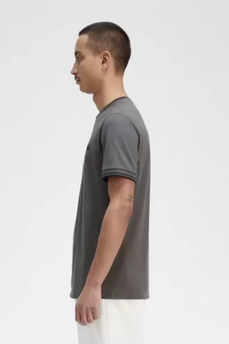 T-shirt med dubbeltippning för män