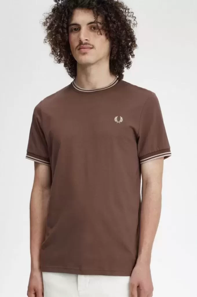 T-shirt med dubbeltippning för män T-shirt med dubbeltippning för män
