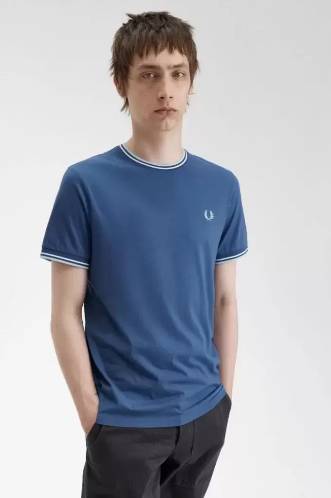 T-shirt med dubbeltippning för män T-shirt med dubbeltippning för män