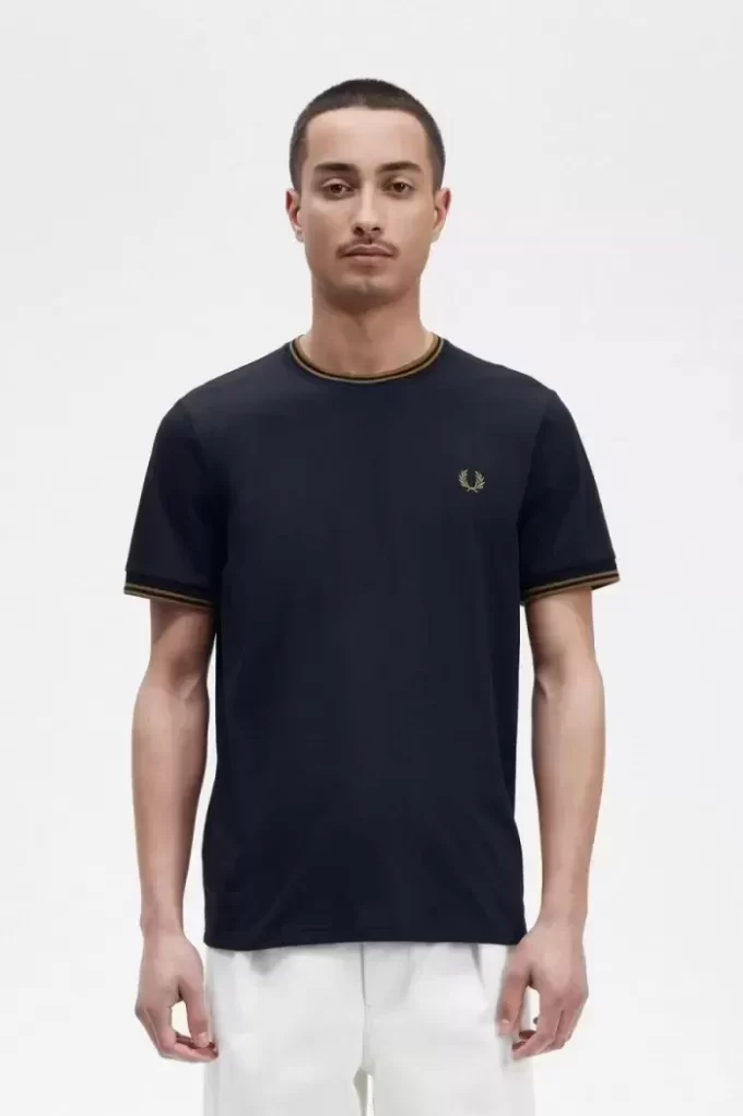 T-shirt med dubbeltippning för män T-shirt med dubbeltippning för män