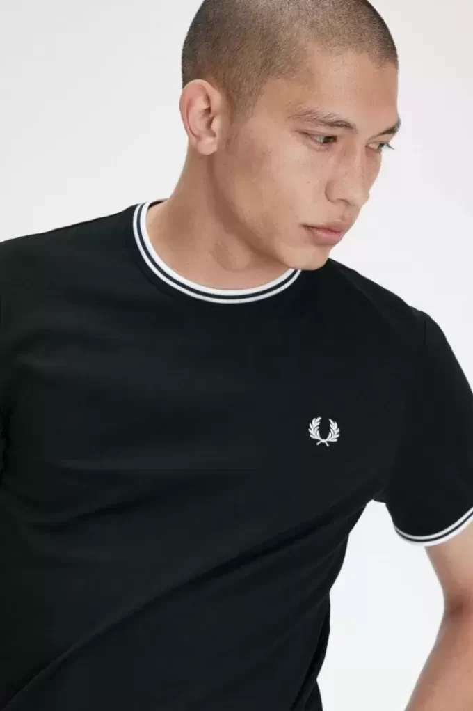 T-shirt med dubbeltippning för män T-shirt med dubbeltippning för män