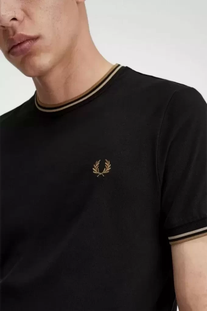 T-shirt med dubbeltippning för män T-shirt med dubbeltippning för män
