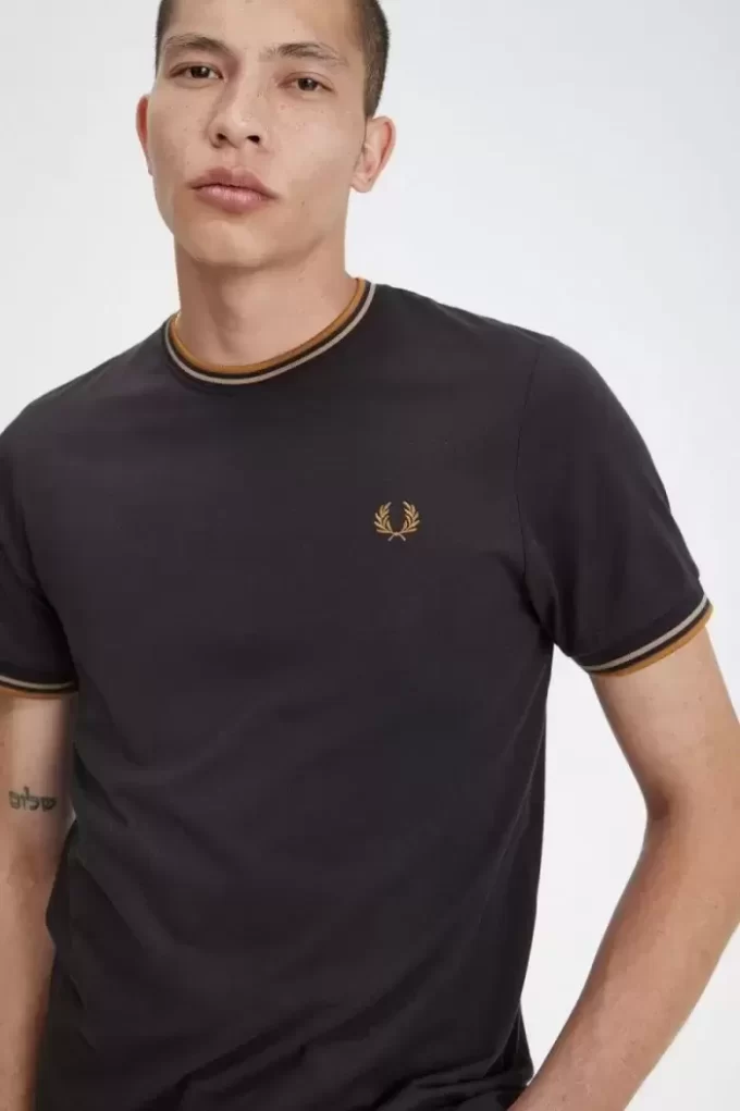 T-shirt med dubbeltippning för män T-shirt med dubbeltippning för män