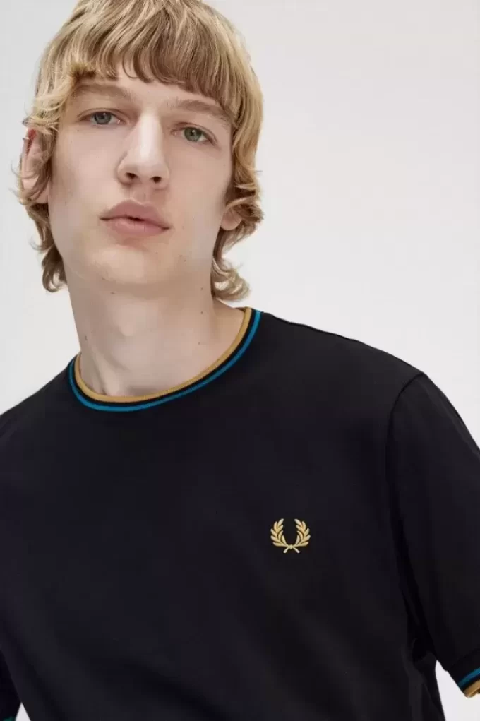 T-shirt med dubbeltippning för män T-shirt med dubbeltippning för män