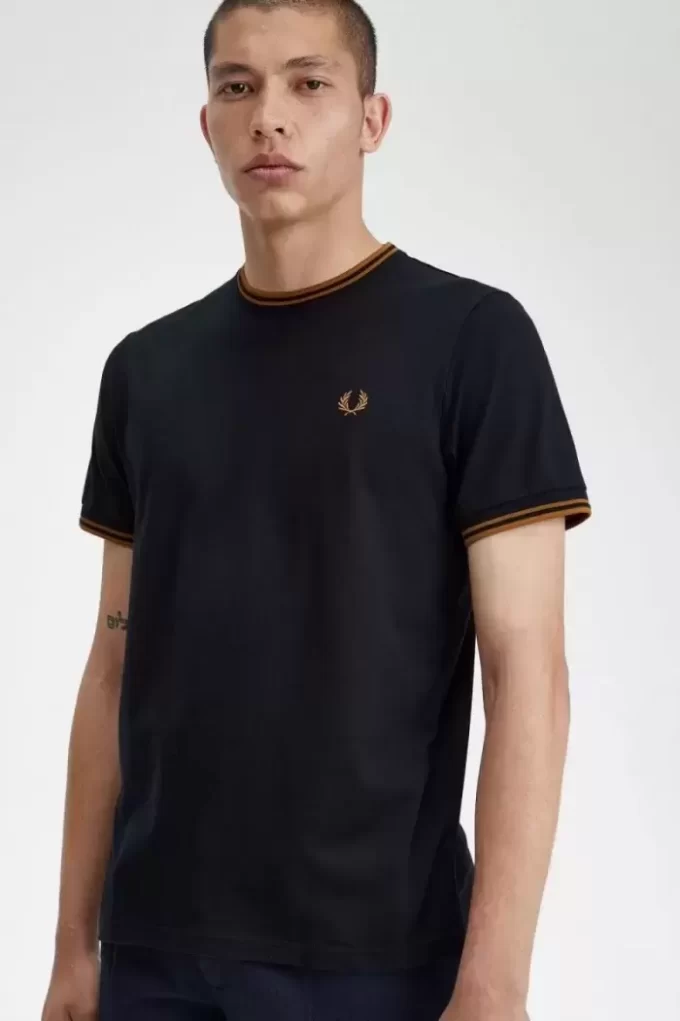 T-shirt med dubbeltippning för män T-shirt med dubbeltippning för män