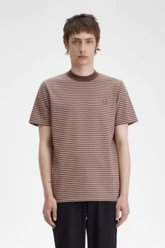 T-shirt med fina randig detaljer för män