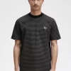 T-shirt med fina randig detaljer för män T-shirt med fina randig detaljer för män