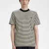 T-shirt med fina randig detaljer för män T-shirt med fina randig detaljer för män