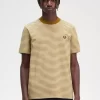 T-shirt med fina randig detaljer för män T-shirt med fina randig detaljer för män