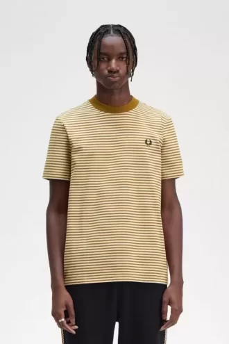 T-shirt med fina randig detaljer för män