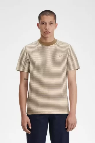 T-shirt med fina randig detaljer för män