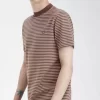 T-shirt med fina randig detaljer för män T-shirt med fina randig detaljer för män