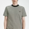 T-shirt med fina randig detaljer för män T-shirt med fina randig detaljer för män